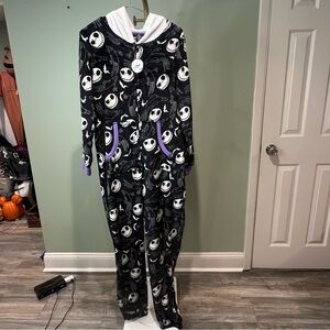 Disney Black and White Jack Skeleton Pajama Onesie
